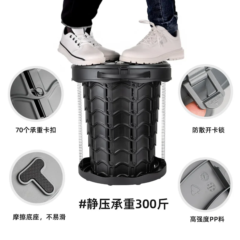 Outdoor foldable toilet portable folding stool camping mobile toilet camping self-driving tour car toilet