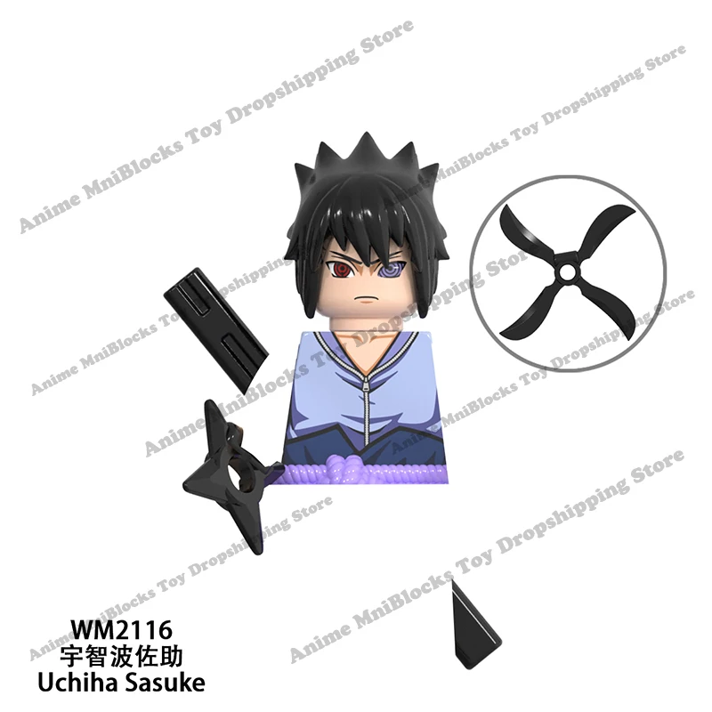 Wm6109 naruto blocos anime sasuke kakashi madara zetsu pode guy rock lee mini figuras de brinquedo ação montar tijolos brinquedos presentes do miúdo