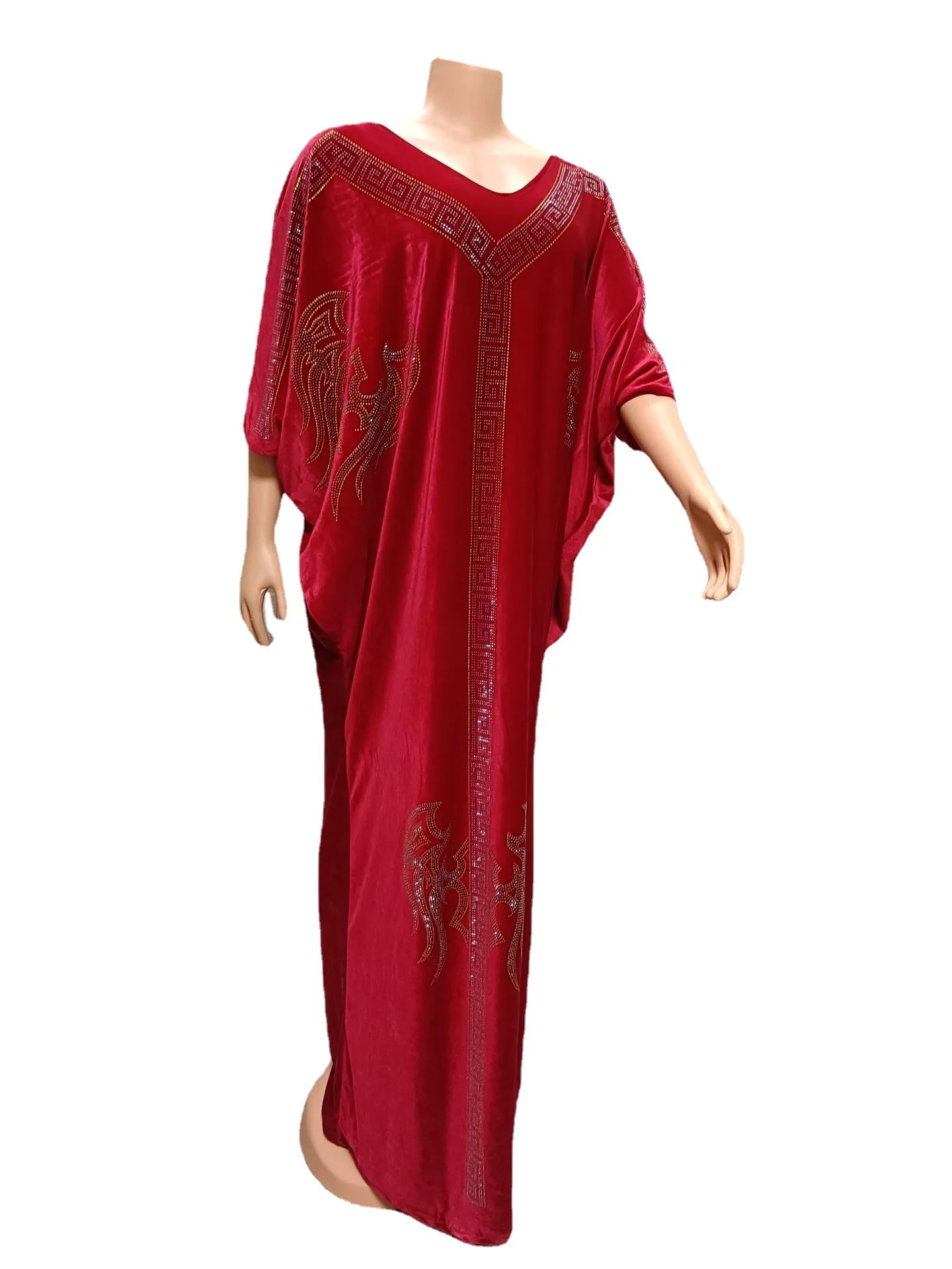 African Sequins Maxi Dress for Women Traditional Long Robe Africa Kaftan Clothes Elegant Ladies Wedding Evening Dress