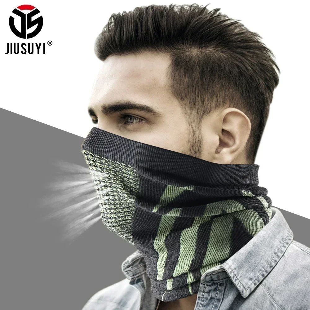 Winter Ring Tube Soft Bandana Mask Neck Gaiter Scarf Skiing Snowboard Windproof Half Face Cover Warmer Scarves Hood Women Men