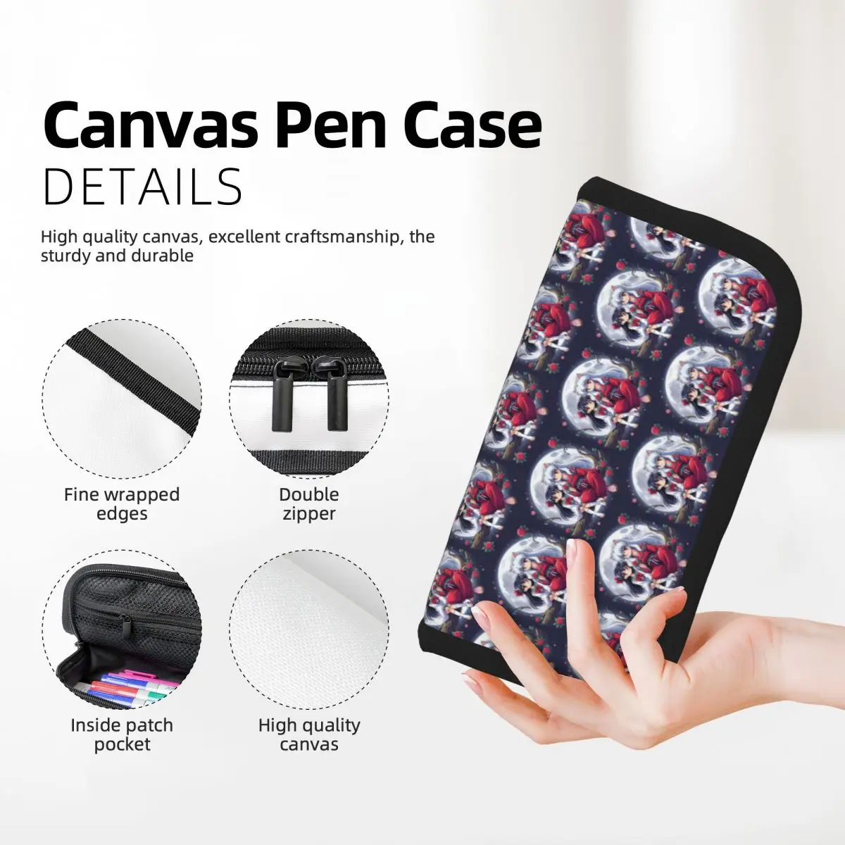 Manga Kimono Inuyasha Sesshomaru Pencil Cases School Pen Box Pencil Bag Big Capacity Pencil Pouch Storage Stationery Supplies view 4