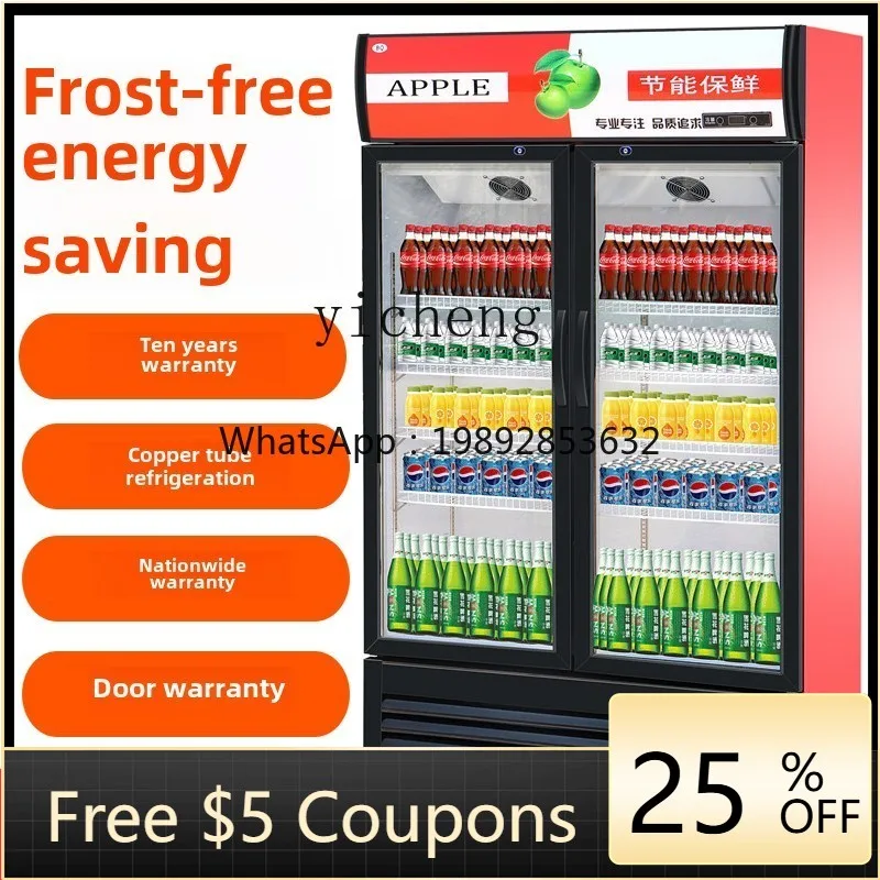 X5-19   Display Cabinet Commercial Refrigerated Fresh Freezer Convenience Store Single Double Door Refrigerator