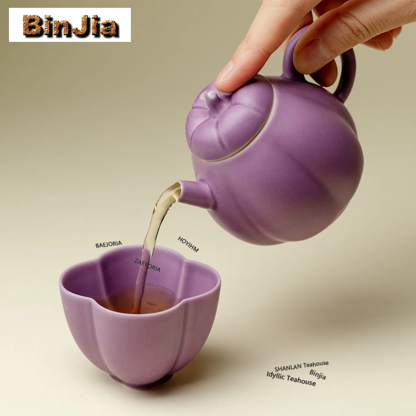 120ml Purple Pumpkin Teapot Antique Tea Infuser Pot Tea Soaking Kettle With Strainer Flower Tea Chinese Tea Set Supplies Craft