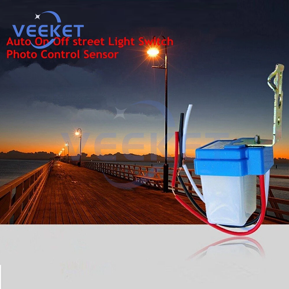Auto Switch Sensor Aan/Uit Fotocel Straat Licht Schakelaar 50-60Hz 10A Foto Controle Photoswitch Sensor Dc 12V 24V Ac 220V