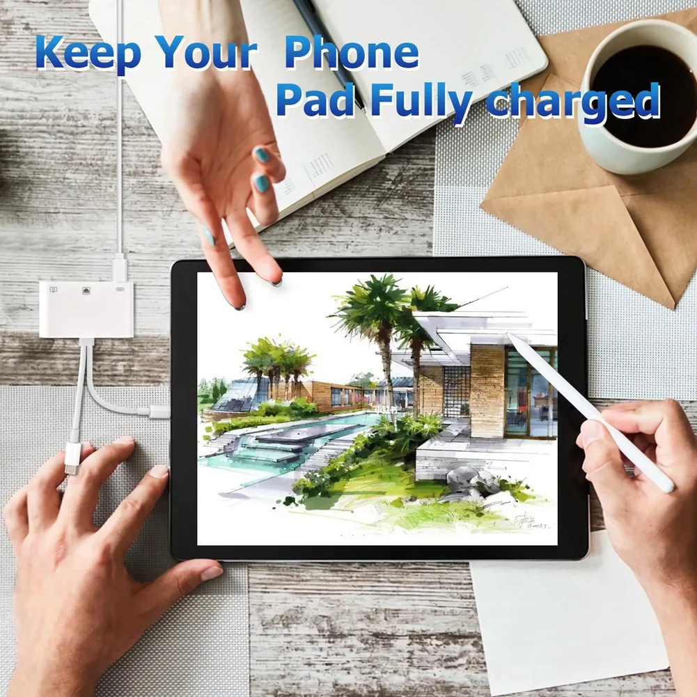 

【Домашние инструменты!】 Сетевой адаптер Ethernet RJ45, с портом для зарядки и USB-портом, Plug and Play, Ethernet-сеть 100 Мбит/с