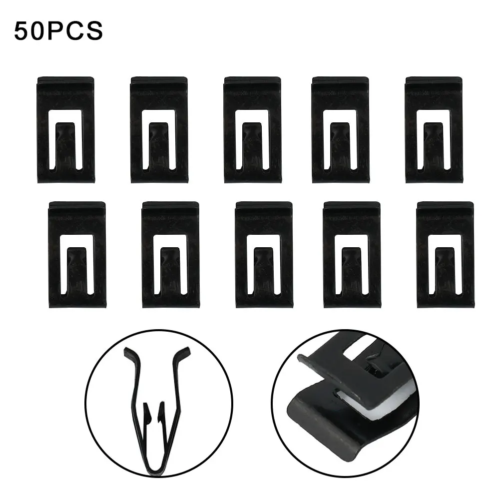 Practical Car Clips Bumper Set Accessories Used Widely Black For Car Fender Interior Metal Automotive Dash Fast Fastening