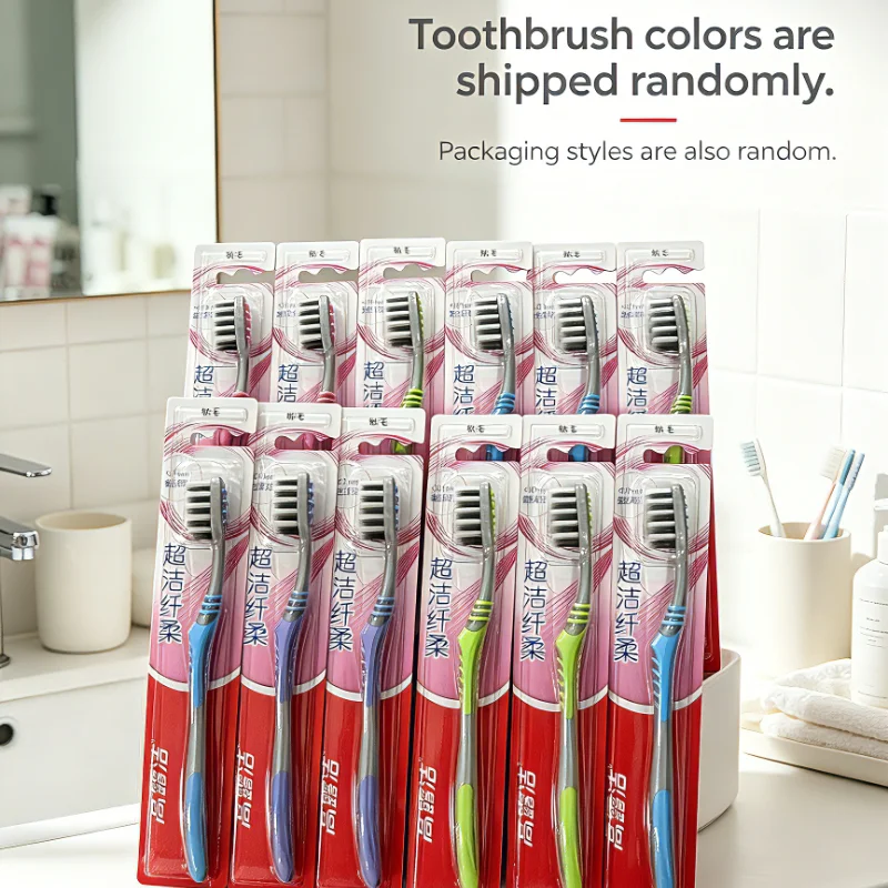 12pcs Colgate Ultra Fine Soft Toothbrush Single Pack Adult Daily Oral Cleansing Household Bulk Family Stock Pack