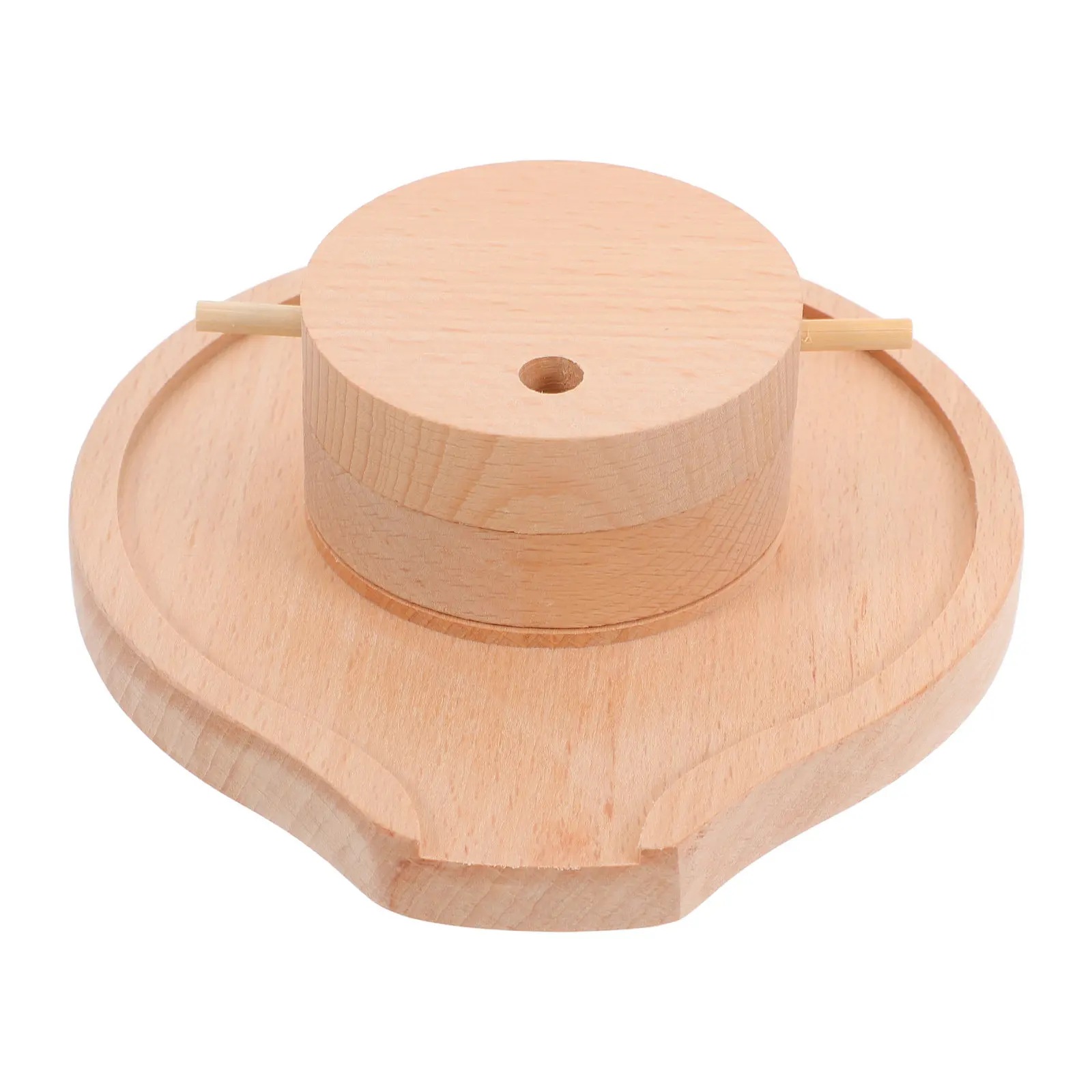 Mini Wooden Stone Grinder Old Fashioned Hand Operated Vintage Style Small Scale Traditional Grinding Mill Decorative Ornament
