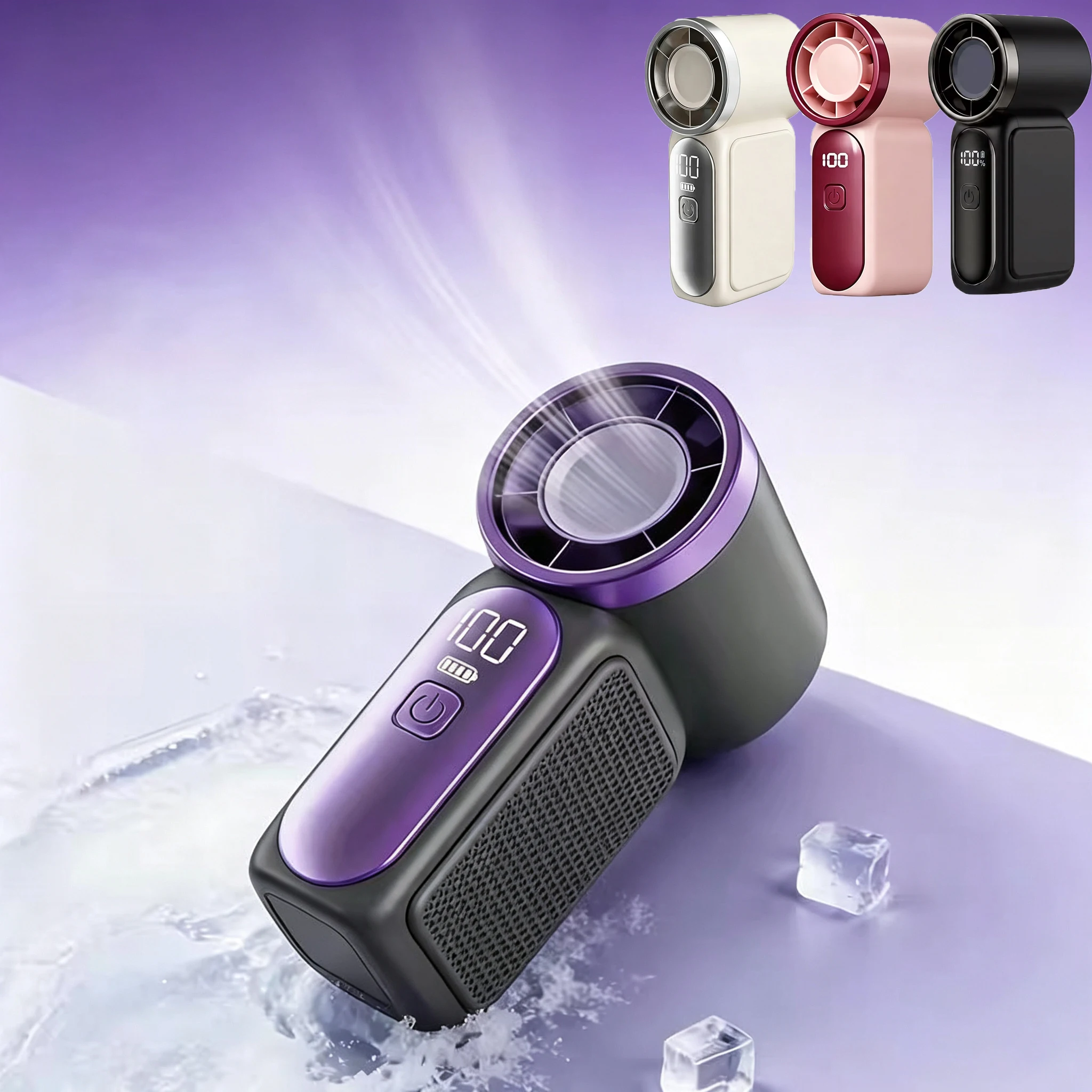 Mini Portable Handheld Turbo Fan Small Fun Rechargeable Fan High Velocity Personal Fan for Outdoor Travel