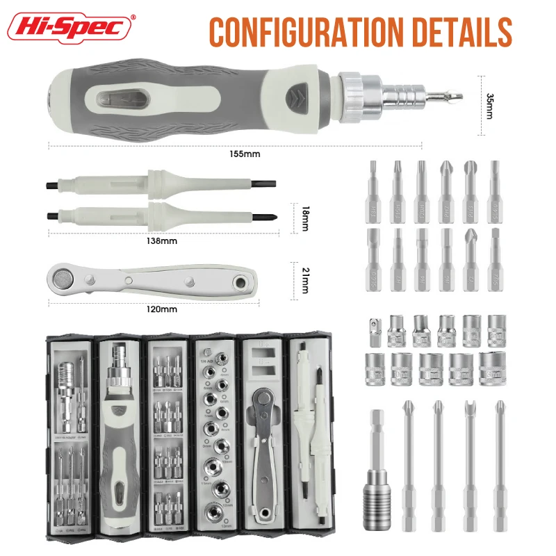 Hi Spec 34/75PC Multifunctional Precision Screwdriver Ratchat combination Set Laptop Repair Tool Set small household driver