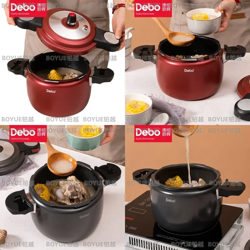 Large Capacity Pressure Cooker for Gas and Induction Stove Safe Explosion Proof Kitchen Pot Household Cooking Tool Wholesale