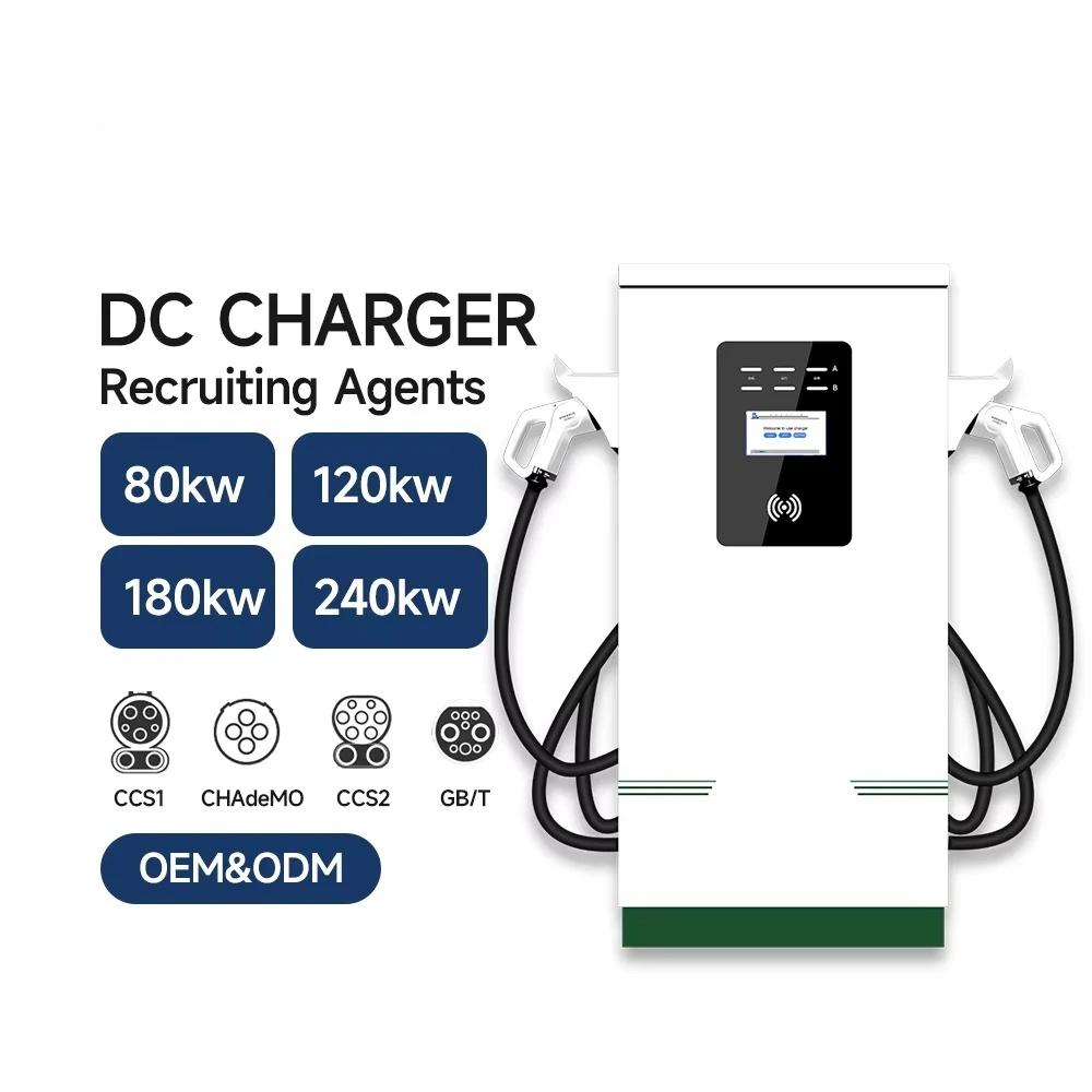 Customized 80KW-240KW DC Design Electric Vehicle Charging Pile with Double  80KW for Commercial Use New Condition