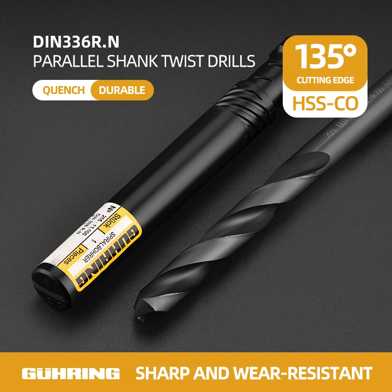 GUHRING 205 High Speed Steel Drill Bit Twist Drill Bit  1.0 1.1 1.2 1.3  2.6 2.7 2.8 2.9 3.0  4.3 4.4 5.5 5.6 5.7 5.8 6.0 8.0