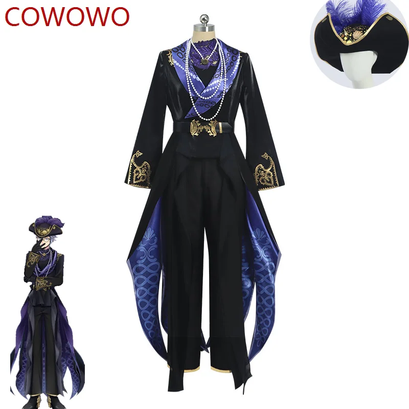 

Game Twisted Wonderland Azul Cosplay Costume 2022 Halloween Masquerade Event Party Suit Anime Clothing Uniforms Custom Made