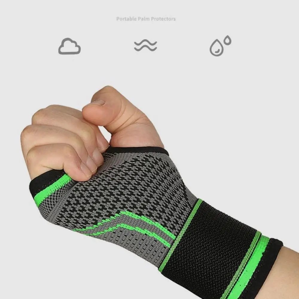 Wrist Rest Adjustable Strap Wristband Elastic Compression Breathable Design Wrist Support Palm Guard Wrist Brace Sports Safety