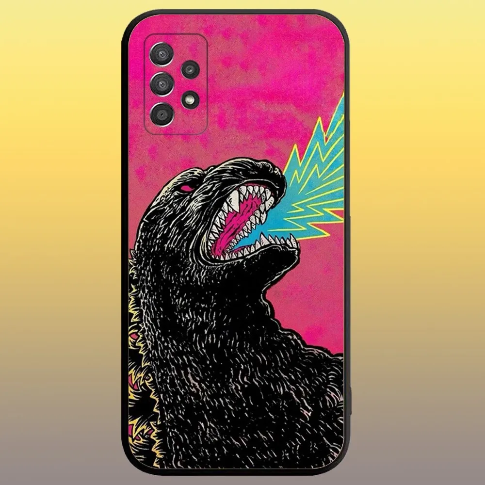 Monster G-GodzillaES Phone Case for SamsungA 91,80,73,72,71,70,53,52,51,42,41,40,32,31,30,22,21,20,13 S 4G 5G Soft Black Case