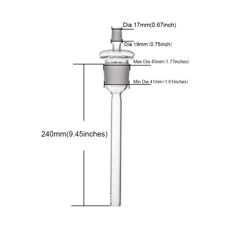 1PC GLASS DOWN STEM SHAFT DIFFUSER FOR LED  SHISHA HOOKAH BOSS FIT SILICONE CLAY FLAVOR BOWL CHICHA NARGUILE