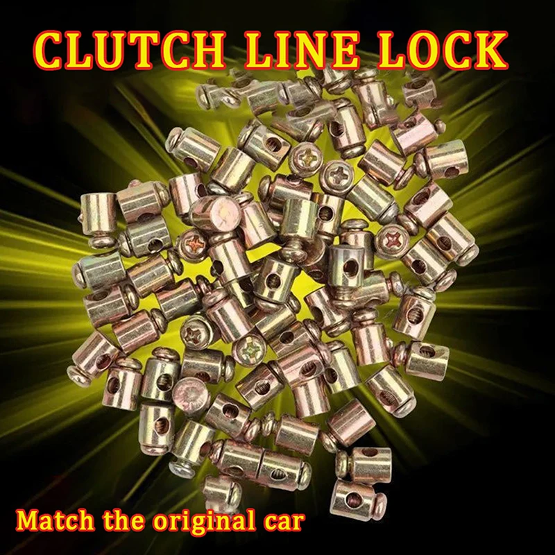 NEW 50/100pcs Cable Nipples Metal Clutch Brake Throttle Cable Ends For Lawn Mower Brake Line Throttle Cable Ends Repair Parts