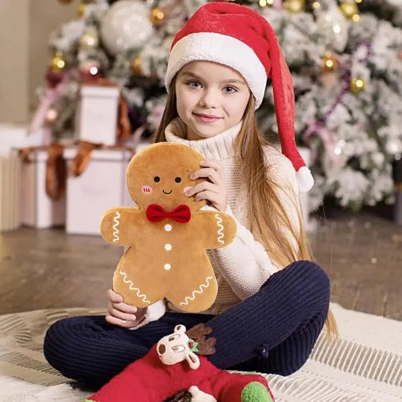 Boneca De Pelúcia De Homem De Gingerbread, Animal De Desenho Animado Recheado, Almofada De Lance De Natal, Lance Festivo