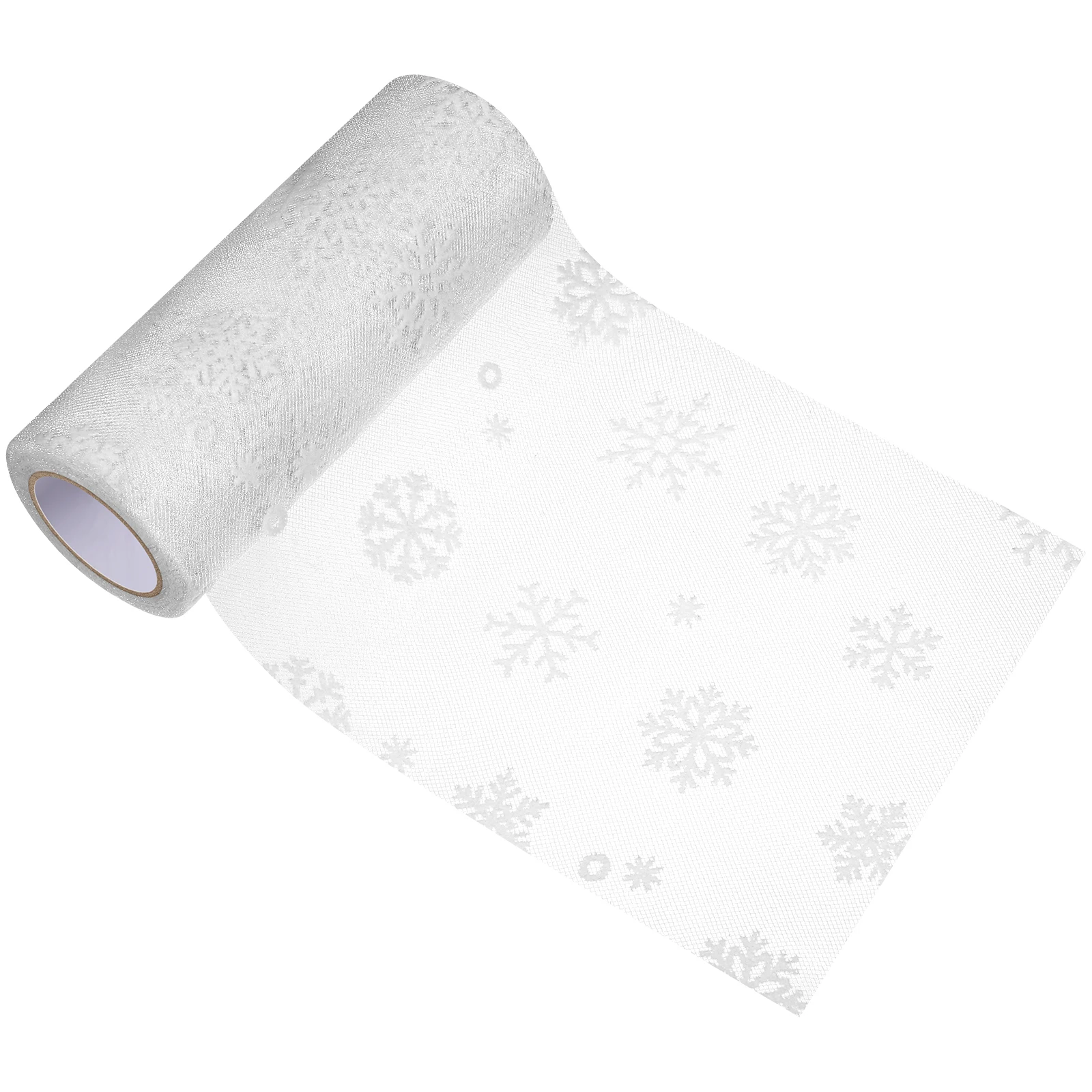 1 لفة ندفة الثلج بريق تول لفات حفل زفاف الديكور الشريط Crafts بها بنفسك الحرف هدية التفاف الشاش لفة الأورجانزا النسيج