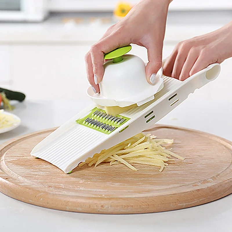 

Household Vegetable Cutting Potato Slicer Shredder Multifunctional Fruit Slicer Grater with Handle Kitchen Gadgets Potato Cutter