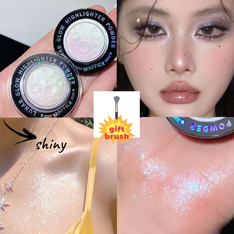 Planet Highlighter Powder illumina la polarizzazione Fairy Powder Shimmer Water Light Contour Face Body Illuminator cosmetici per il trucco