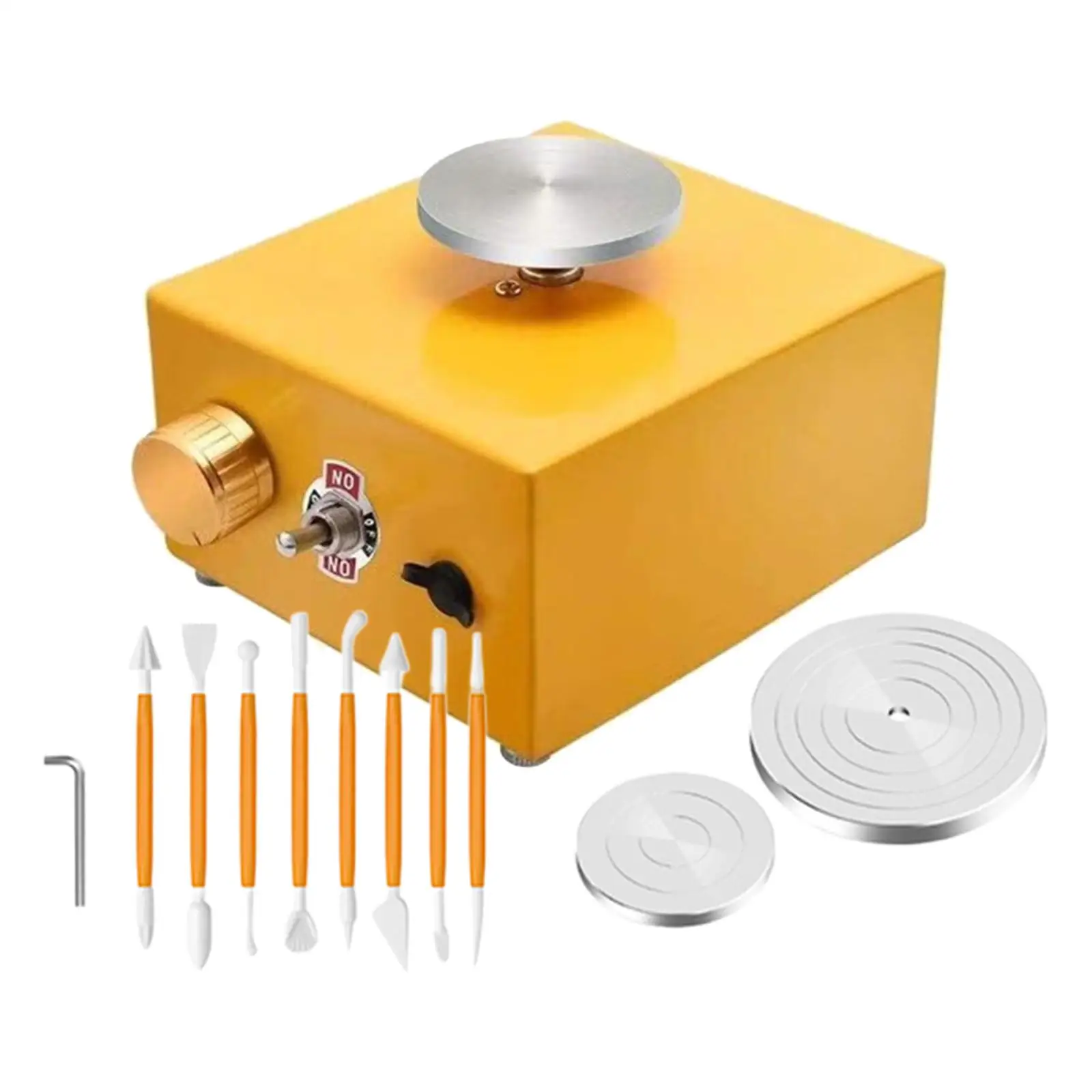 Electric Pottery Wheel Mini Turntable Crafts Clay Forming DIY Tool Wheel Ceramic Machine for Kids Beginner Adults Home Use