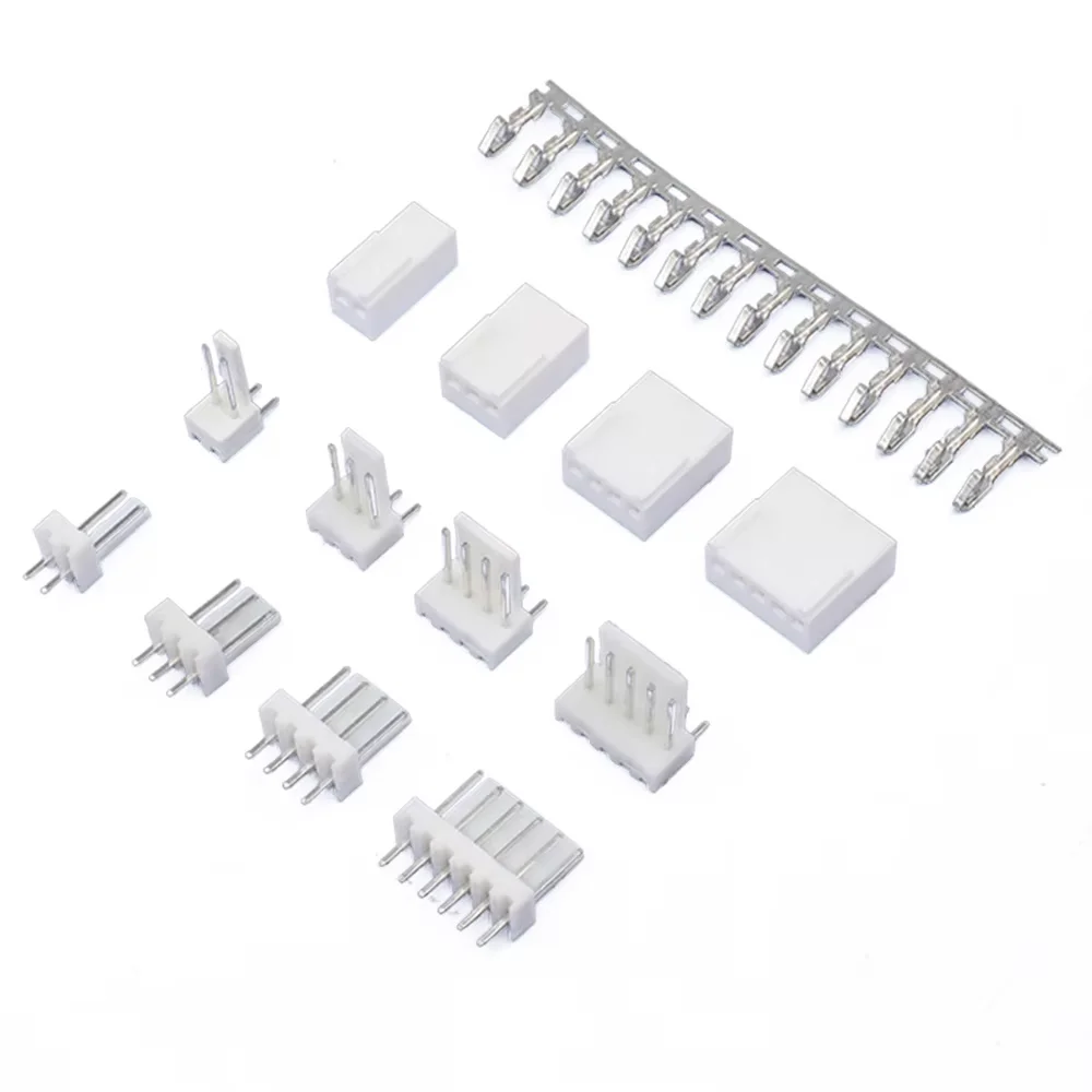 5/10Sets KF2510 Connector 2.54mm Straight / Curved Pin Header 2/3/4/5/6/7/8/9/10P ( Plug Male + Female + Terminal ) Kit