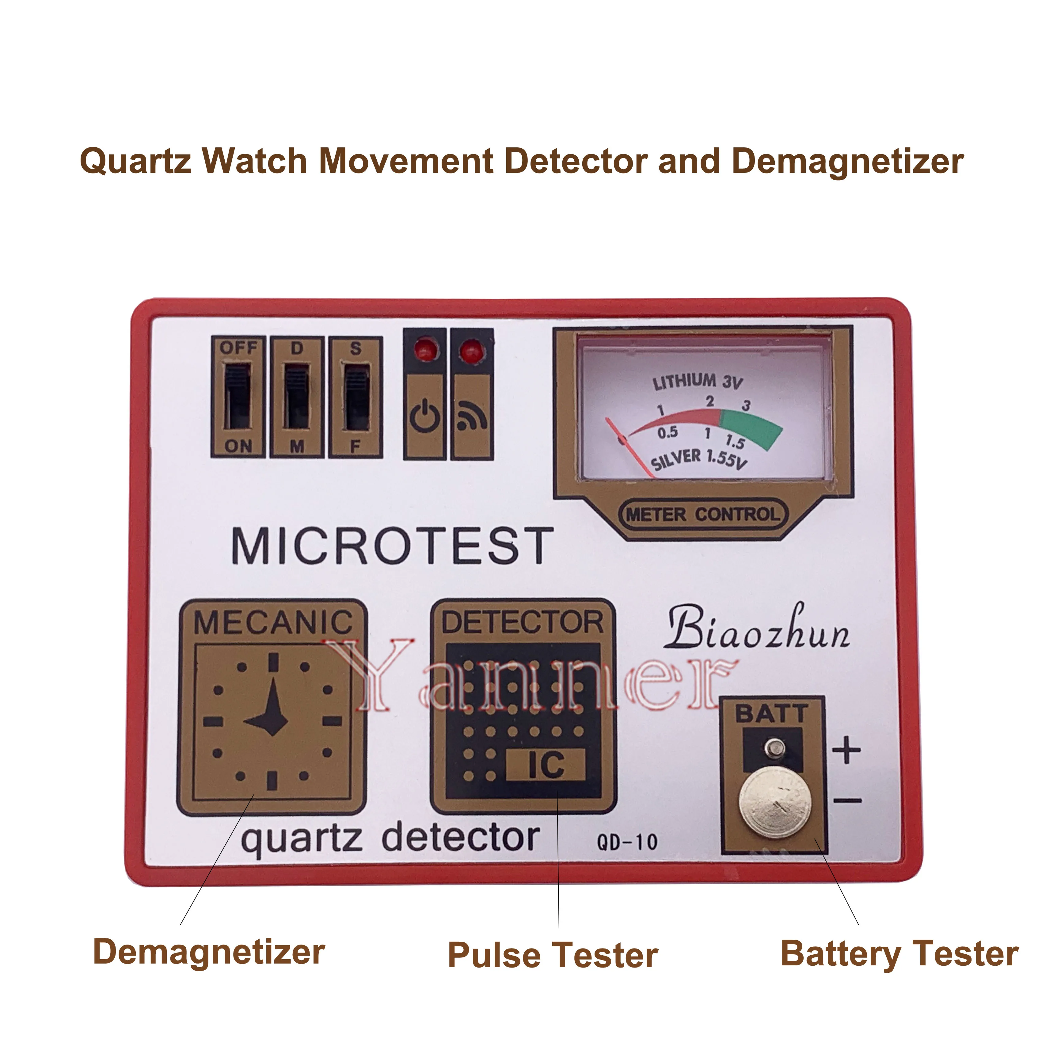 Quartz Watch Movement Detector Battery&Pulse Tester Multi-function Watch Analyzer QD-10 Watch Repair Instrument Tool