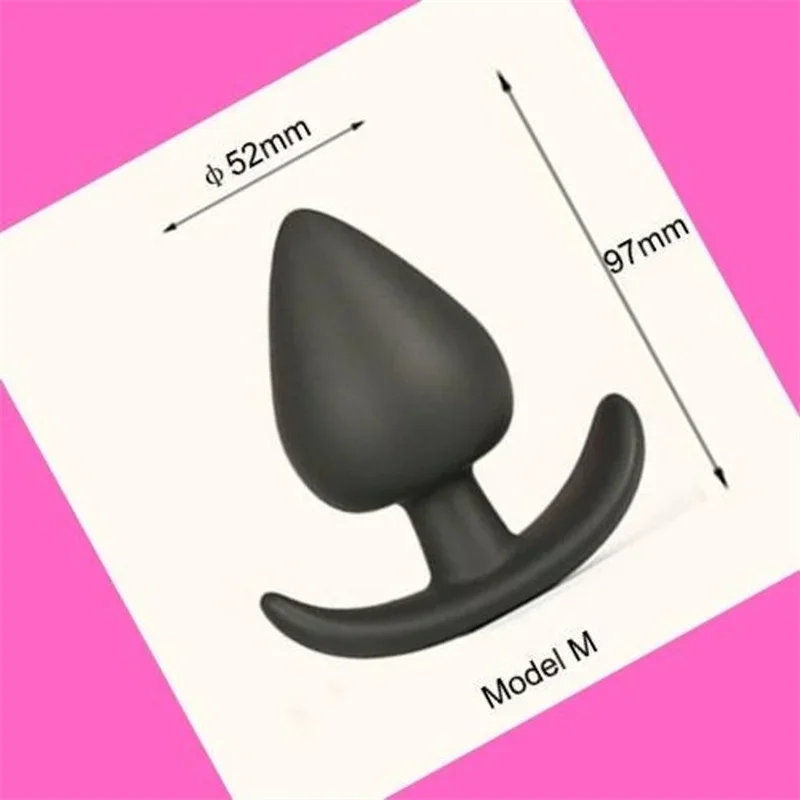 Dildo Butt Plug/Silicone Dildo Size 3/Adult Sex Toys/Anal Stretching Stimulator/Black Butt Plug/Female Male Anal Sex Toy