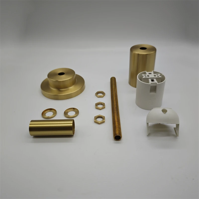 Brass desk lamp assembly accessories, glass ceramic vase lampshade E27 DIY table light accessories copper material lampbase part