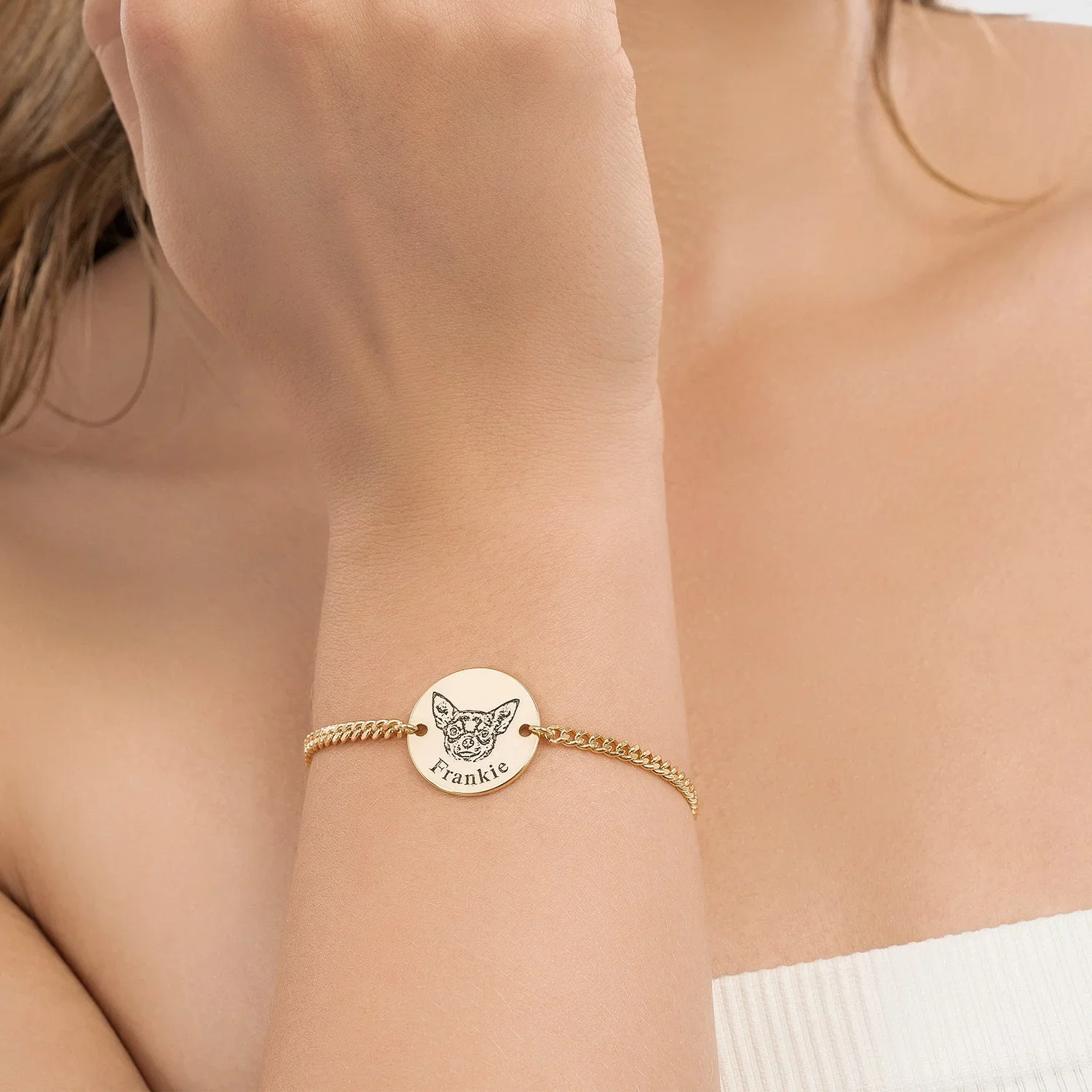 Gepersonaliseerd cadeau voor moeder hondenmoeder, aangepaste hondenportretketting, gepersonaliseerde huisdierportretketting herdenkingscadeau voor hond