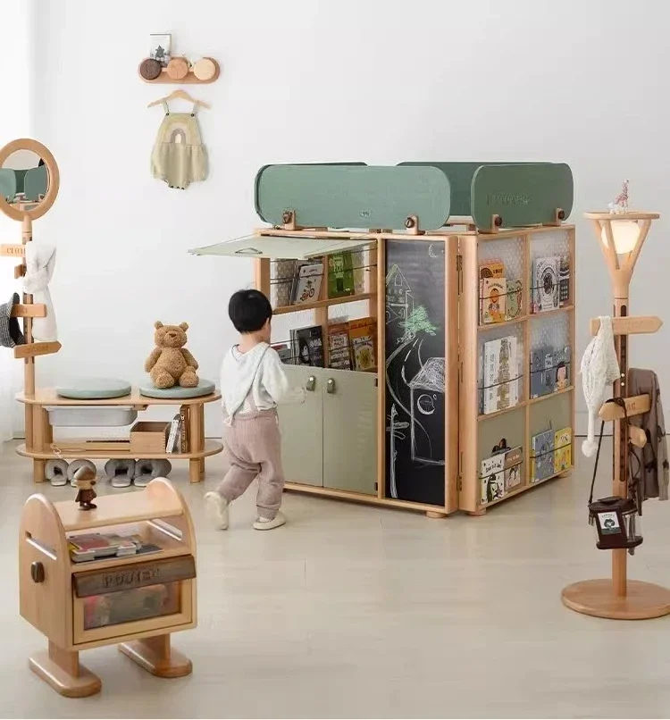 

All solid wood bookshelf, storage shelf bookshelf