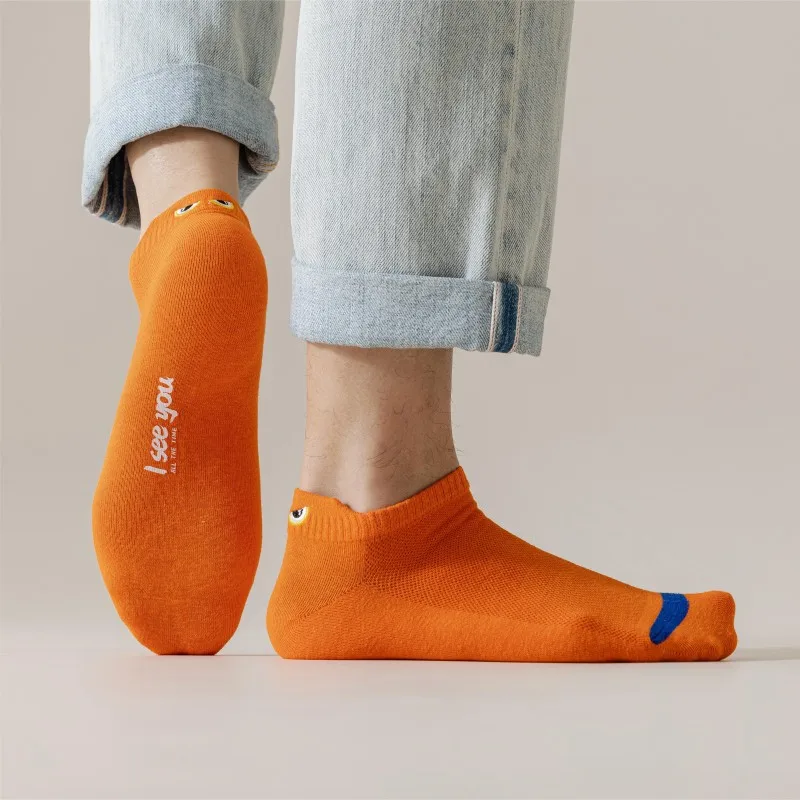 1/5/10 คู่ถุงเท้าสั้นข้อเท้าถุงเท้าเรือ Breathable Casual กีฬาผู้หญิงฤดูร้อนบาง Low-Cut ถุงเท้าชาย