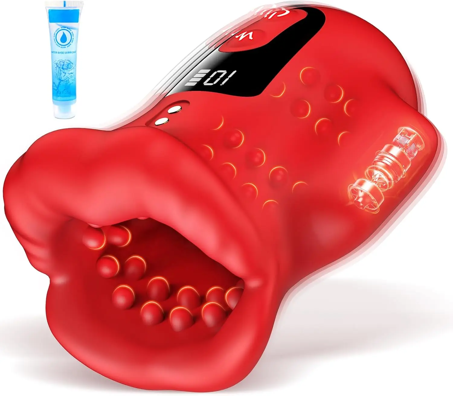 ألعاب جنسية للاستمناء هزاز للرجال - مهبل جيب هزاز للقضيب 360 درجة °   لعبة تغليف الديك للبالغين، 10 اهتزاز و2 Mot #1