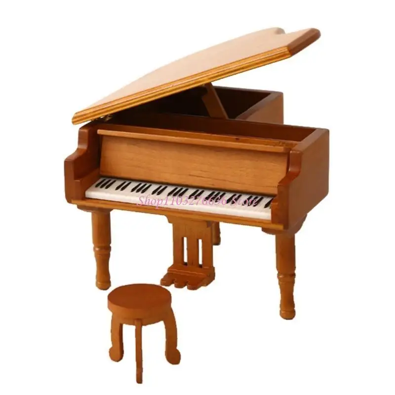 R6FD DollHouse Piano Instrument Model Furniture Model Accessories Teenager Girls
