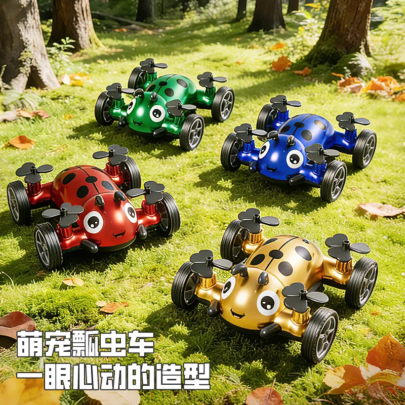 New large inertia crawling ladybug car two-way sliding joint movable cute animal toy car