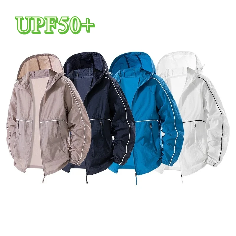 

Мужская солнцезащитная куртка UPF50+ для походов, большие размеры до 8XL, водонепроницаемая, быстросохнущая, ветровка для кемпинга, рыбалки, активного отдыха, защита от УФ-излучения
