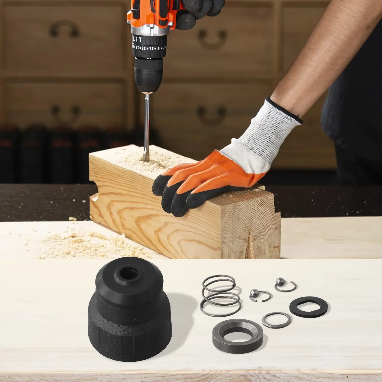 DIY Project Repair Kit For Hammer Drill Hammer Drill Head Accessories Repair Kit Included Compatible Parts Drill Chuck Assembly