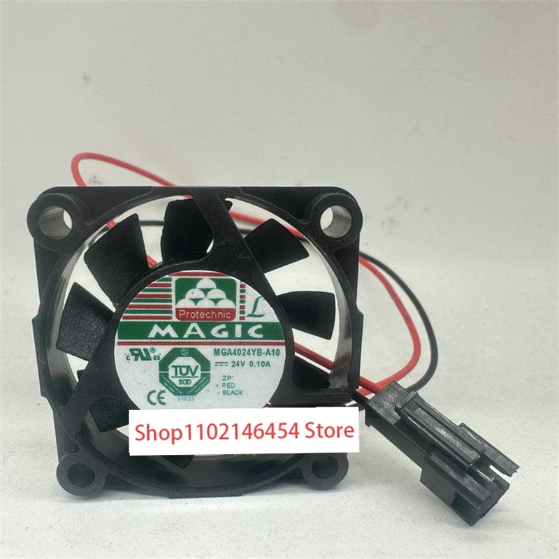 1 قطعة ل MAGIC MGA4024YB-A10 تيار مستمر 24 فولت 0.10A 40x40x10 مللي متر 2-سلك مروحة تبريد الخادم