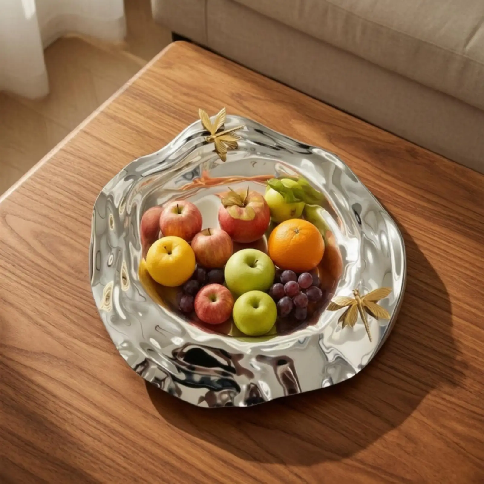 Plateau à fruits sculptural, plateau de service décoratif pour entrée