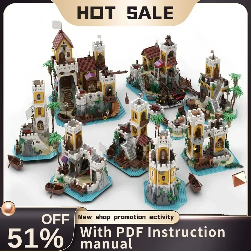 

New 14219Pcs Moc European Medieval Pirates Series Imperial Bundle Model Diy Creative Ideas Kids Toys Gifts Custom Puzzle 6259