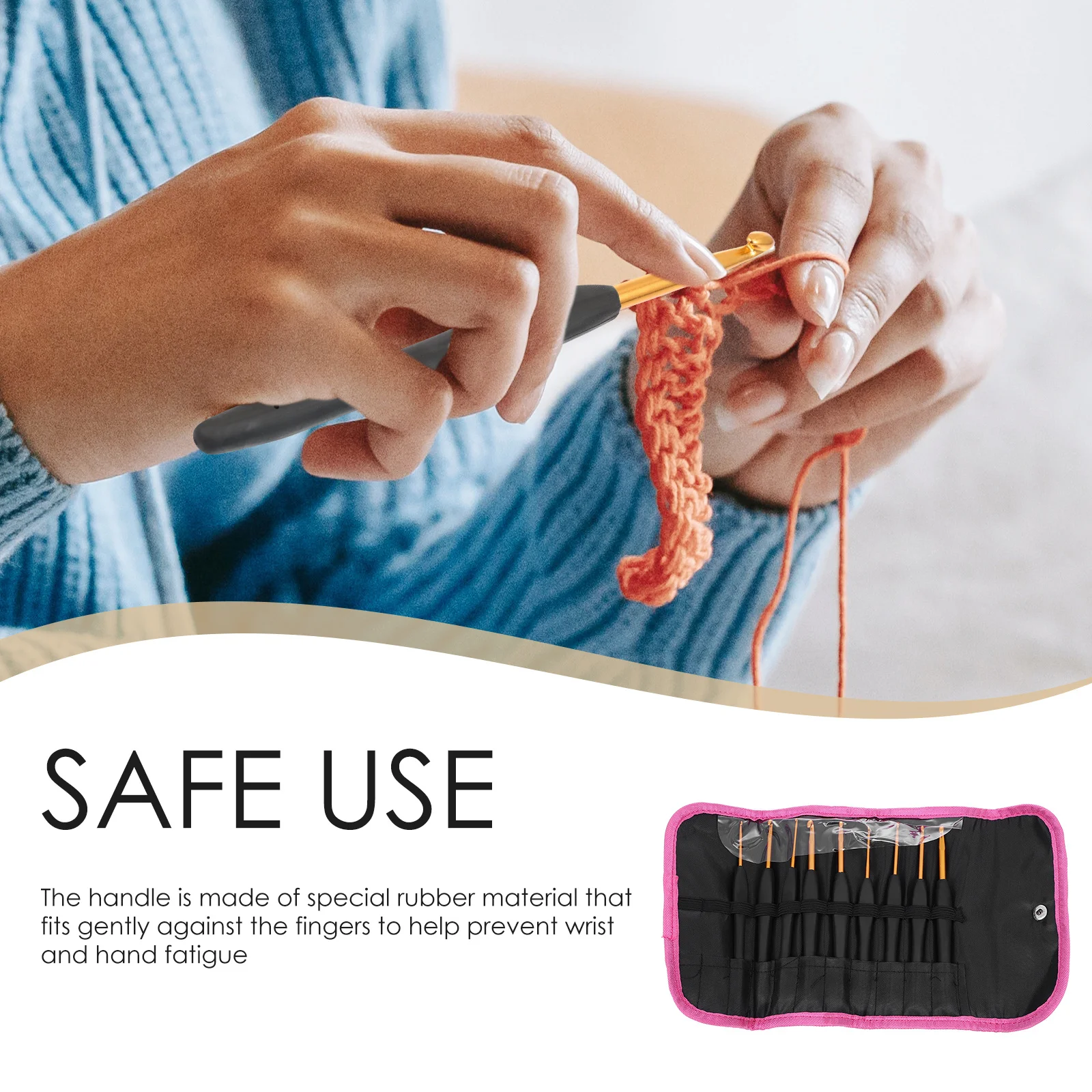 

1Set High Grade Crochet Hook Set Aluminum Knitting Needles for Housewife Beginner Learning Handmade Craft Tool Sweater Crochet