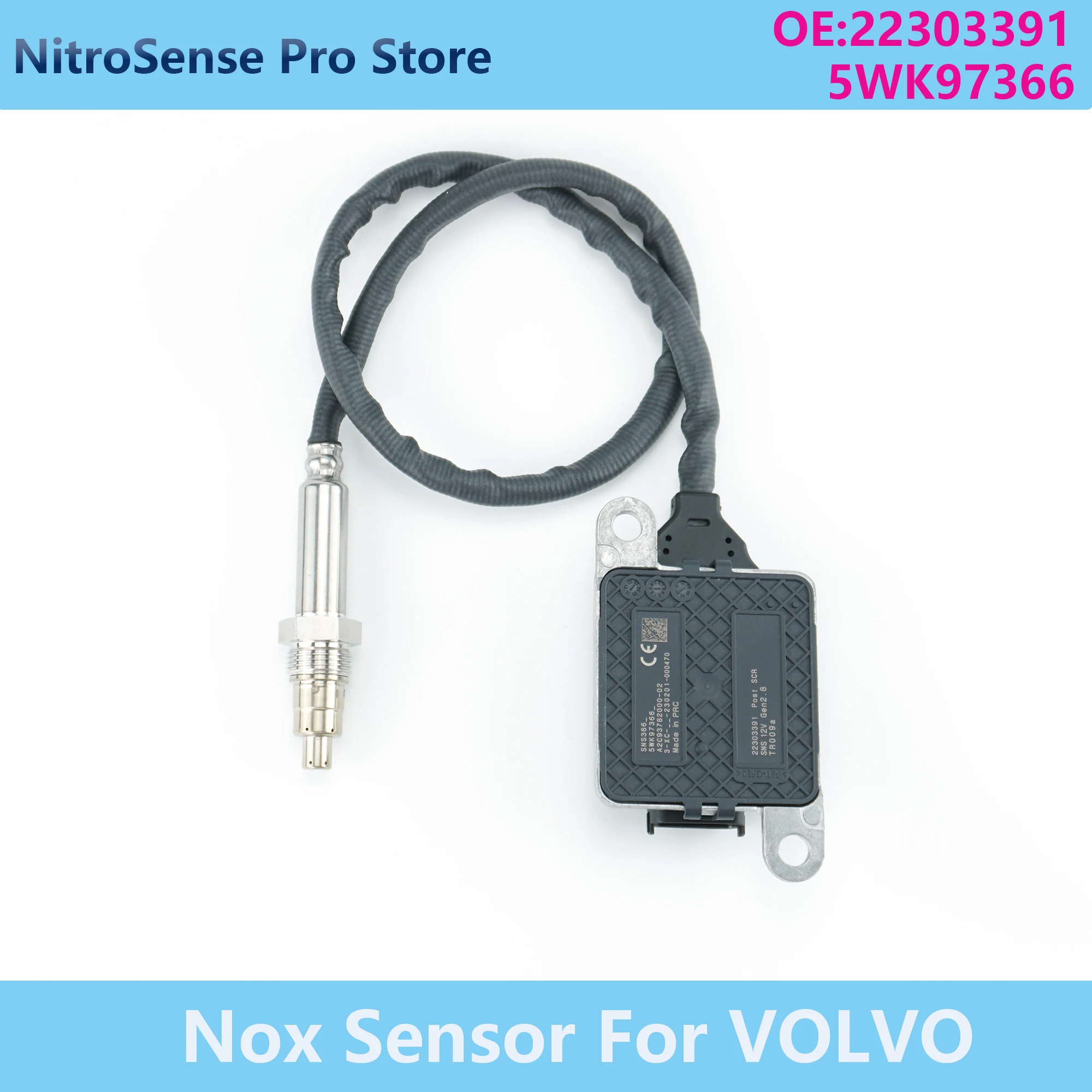 

5WK97366 22303391 5WK9 7366 12V New Nitrogen Oxide Sensor Nox Sensor For Volvo Truck C70 VN VNL VNM VHD VT MACK MP7 MP8 D11 D13