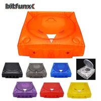 Carcasa de repuesto BitFunx transparente para consola de videojuegos retro SEGA Dreamcast, caja translúcida para carcasa de Dreamcast