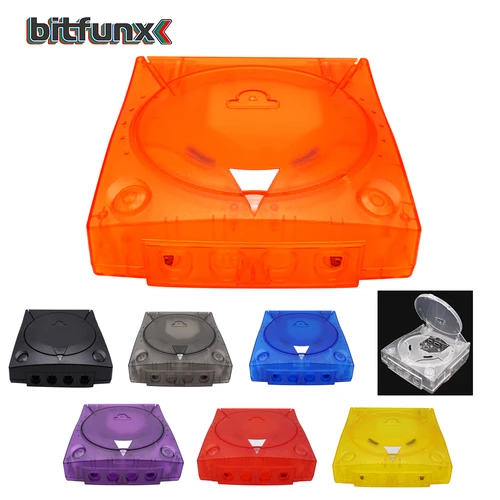 BitFunx-carcasa transparente de repuesto para consola de videojuegos Retro SEGA Dreamcast, caja translúcida para Dreamcast