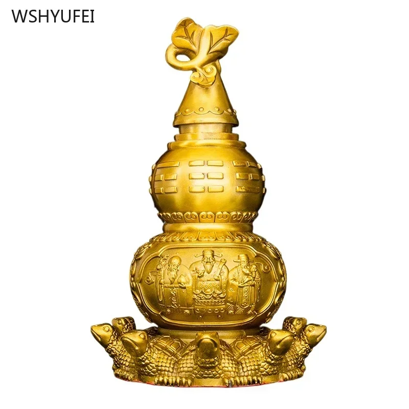 

Home decoration accessories 1pcs Bagua gourd ornament Office Feng Shui Ornament Store opening gifts metal handicrafts