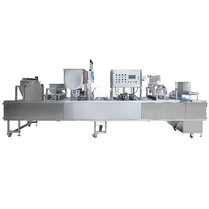 

Paste yogurt ice cream ice cream sealing machine, jelly cup spoon honey automatic filling and sealing machine