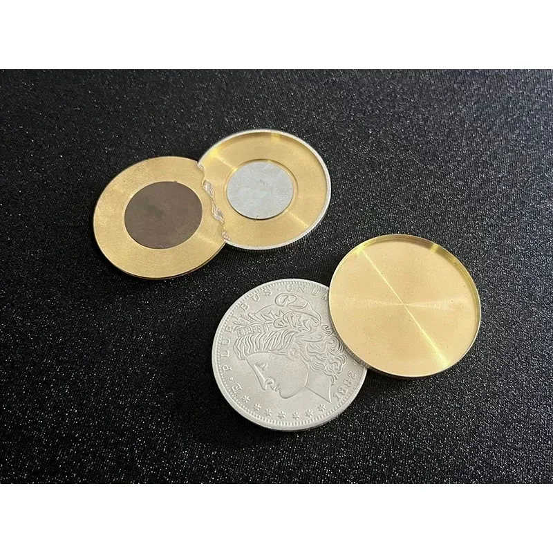 

Multipurpose Flipper Coin Set (Morgan Dollar) By Oliver Magic Tricks Two Coins Instantly Become One Coin Magia Illusion Props