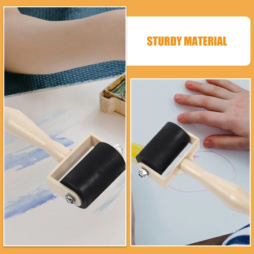 6 rolos de impressão dos pces para a ferramenta de artesanato multifuncional do rolo da pintura da tinta de papel para projetos de arte impressão do bloco resistente